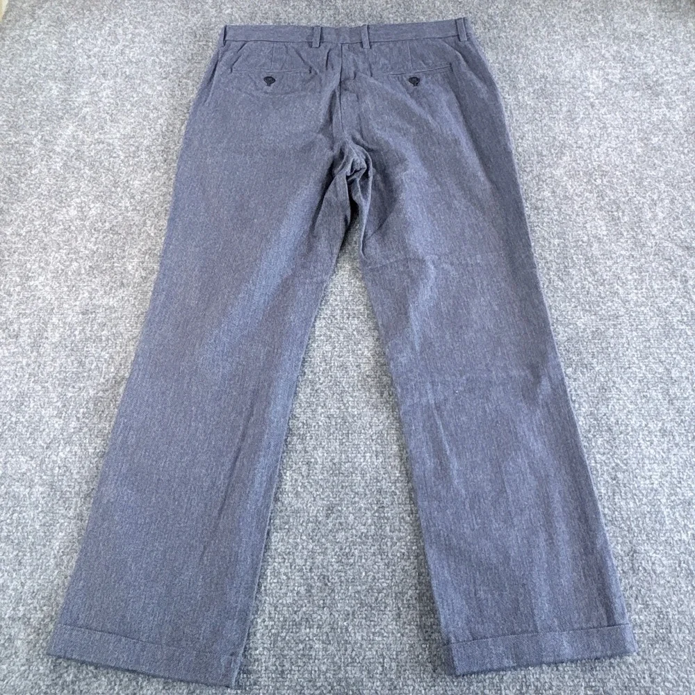 Banana Republic Kentfield Pant Mens 32x32 Mid Blue Cotton Straight Leg Trousers